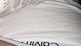 Step mom handjob step son dick without condom