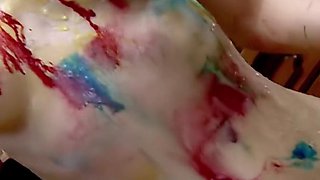 Melany Furie and Terry Kemaco in a Hardcore Kitchen Orgy with Intense Anal, Food Play, and Explicit Cumshots