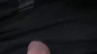 German couple has oral session outdoors