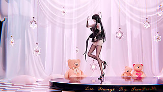 mmd Excuse Me Erotic Tattoos Striptease Black Stockings Squirting