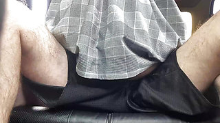 Fucked a young beauty in the back seat of a car. I restrained myself from cumming in her pussy