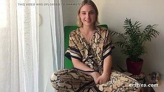 Laney Day Fingers Her Hairy Pussy - Sweet German Amateur Masturbation