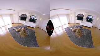 Kate Loves To Pose In Hose - Amateur Blonde Solo Stockings Virtual Reality Video