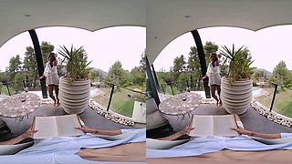 Blondie Balcony: Blowjob, Cowgirl  Missonary VR Porn