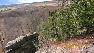 Mr Xes And Delilah Daughtley In Busted! Freeuse Redhead Caught During Public Deepthroat And Outdoor Fucking On A Cliff