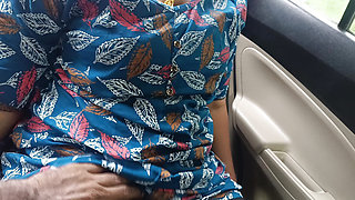 office manager enjoying hot Romance with married colleague inside car part 2