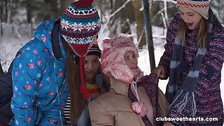 Hot Bunnies humping in the snow