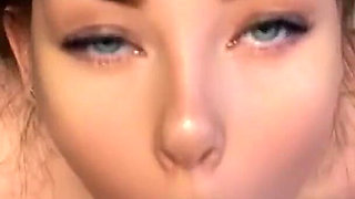 Throat Blowjob Like a Christmas Present, Mouth Filled with Cum!