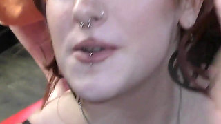 Cute Pink Teen Girl From the UK Is Ready for Her First Bukkake Party
