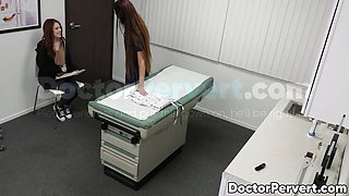 Petite redhead Madi Collins craves to taste her Doctors cock after he touched her