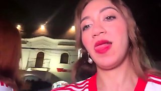 German Redhead Teen fuck outdoor with older men