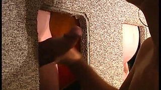 Vintage Blowbang in Glory Hole with Skinny Babe P2