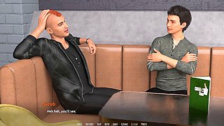 Steamy anime scene at the bar with sexy vibes