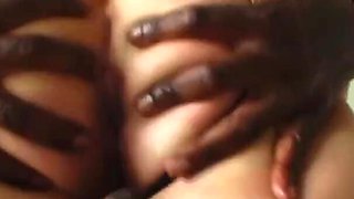 Milf brunette tries black monster in her loose hole