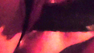 Musclemommy is so horny that she fucks it in a thong and cums