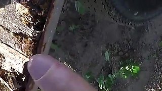 Hardest Outdoor Gangbang with Skinny Blonde - Farmers Get to Fuck for Free!