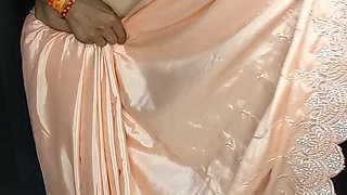 Stuning housewife sexy saree and tit bra panty