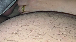 Sexy and hot step mom gives step son a perfect handjob after honeymoon