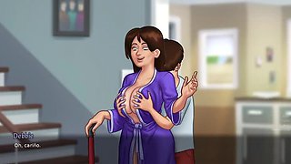 Big Ass Mommy Fucks Tenant in Car - Summertime Saga