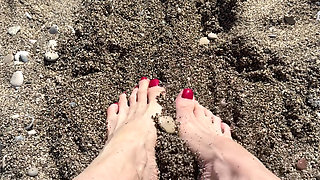 For Those Who Love Legs, I’m Having Fun in the Sand.
