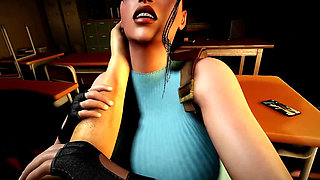 Classic Lara Croft Riding Cowgirl - Tomb Raider Parody