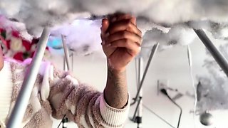 Pierced and tattooed boy sucking black cock from glory hole