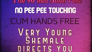 The 40 Min Dildo Ride Directed by a Young Shemale