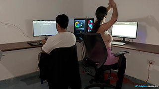 Office Sex, Lots of Squirting and Rough Sex