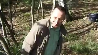 Walk in the Woods: Blowjob, Licking  Amateur Porn