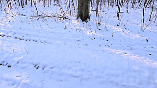 Ass Spanking in the Snow