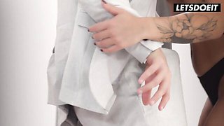 Cum in mouth scene with gentle Lena Coxx and Apra Shay from LetsDoeIt