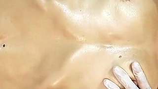 Latex Gloves Touching My Oiled Body