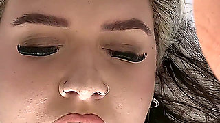 Tattooed BBW Solo Masturbation Georgie Winters Wand and Dildo Real Orgasm in Split Screen Closeup 4K
