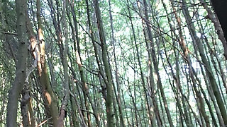 Horny in the forest snotted