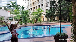 Sperm Dripping Out From Pussy After Getting Fucked on Washing Machine