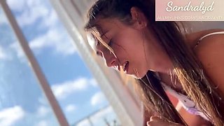 Spanish teen gets bored with Rubik's Cube and gives a slimy handjob in bedroom POV