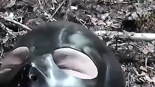 Latex Fetish Play with Rubber Doll