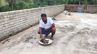 Beautiful Indian Village Aunty Hot Romance Big Boobs Press and Pussy Fucking on the Roof Over