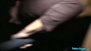 Hot russian stunner in nerd glasses creampied by Big Dick - public agent