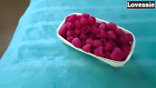 Sexy Kitty Eats From a Bowl and Licks Her Master's Feet - Lovessie