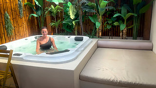 Pleasures & Very Wet Solo Orgasms in the Hot Tub