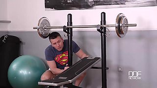 Missing Panties - A Horny Blonde's Juicy Gym Blowjob