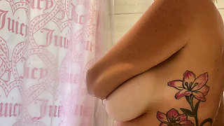 Big Tit Goddess takes a sensual shower