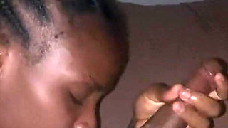 Sexy African Teen Maid Sneaks to My Room to Surprise with Very Suckulent Sloppy Blowjob After a Hard Days Work Real Homemade