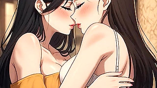 AI Generated Cartoon content, Uncensored video of 18 Year old Anime Girl, Kissing Orgasm of Mature Women