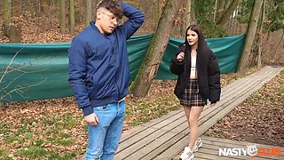 Big Cock Pounds Teen Brunette