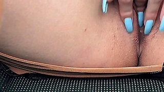 Roadtrip Cum - Foot Tease, New Pussy Piercing and Real Orgasm