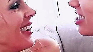 Two Big Tit Blondes Strap on