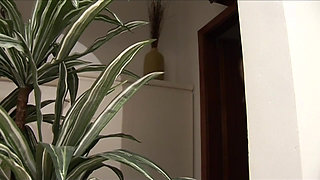 Blonde and hairy woman ass fucked by a dumb boy