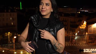 French babe Lena is taking on the cock deep in her mouth and her pussy.